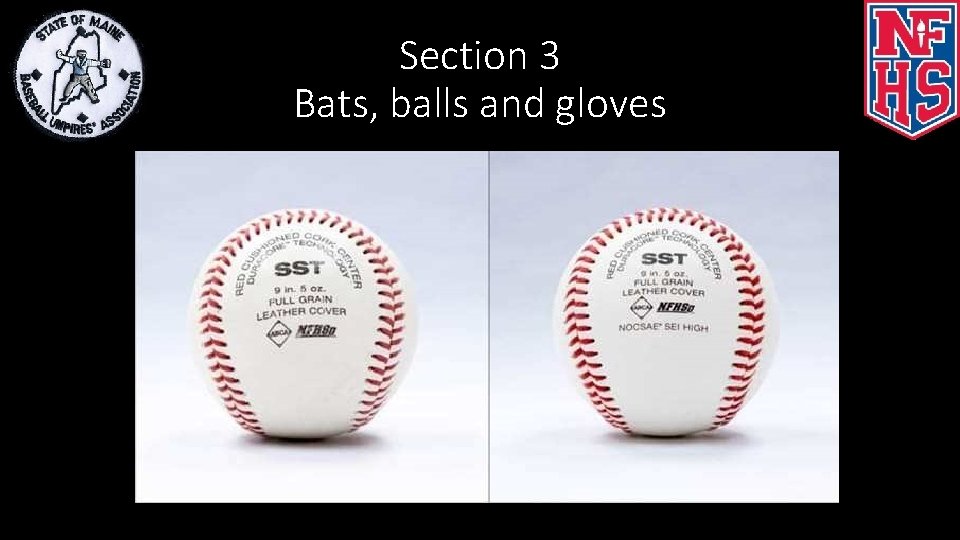 Section 3 Bats, balls and gloves 