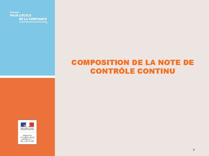 COMPOSITION DE LA NOTE DE CONTRÔLE CONTINU LA TRANSFORMATION DE LA VOIE PROFESSIONNELLE 2019