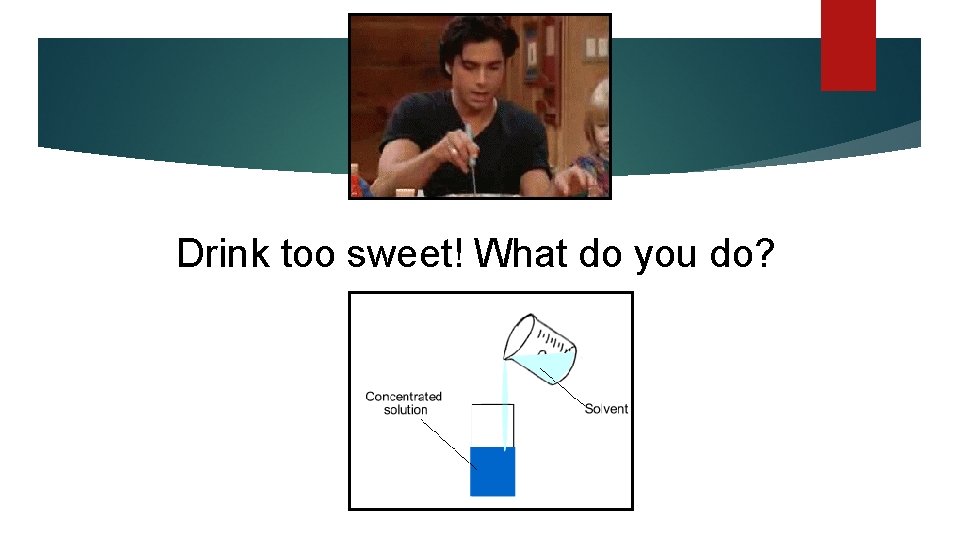 Drink too sweet! What do you do? 