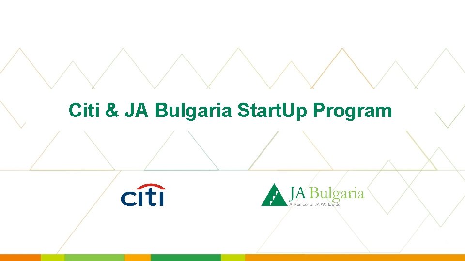 Citi & JA Bulgaria Start. Up Program 