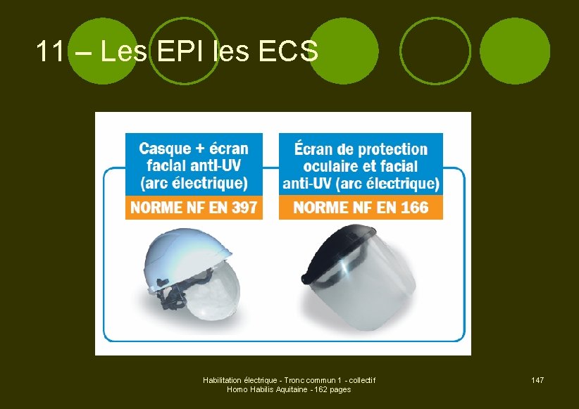 11 – Les EPI les ECS Habilitation électrique - Tronc commun 1 - collectif