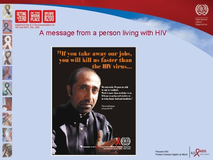 A message from a person living with HIV 