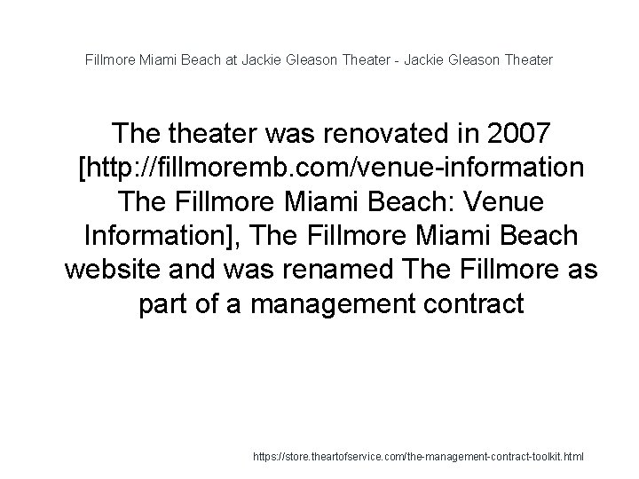 Fillmore Miami Beach at Jackie Gleason Theater - Jackie Gleason Theater The theater was