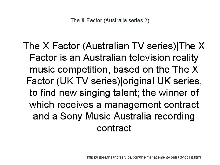 The X Factor (Australia series 3) 1 The X Factor (Australian TV series)|The X