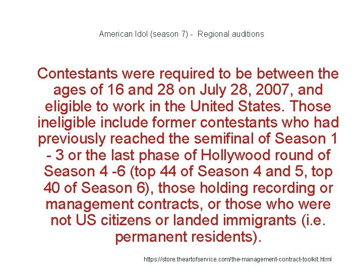 American Idol (season 7) - Regional auditions 1 Contestants were required to be between