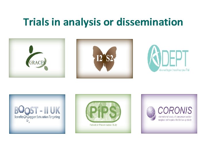 Trials in analysis or dissemination 