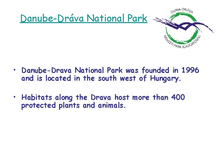 Danube-Dráva National Park • Danube-Drava National Park was founded in 1996 and is located