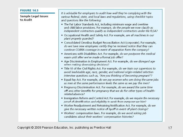 Copyright © 2009 Pearson Education, Inc. publishing as Prentice Hall 17 