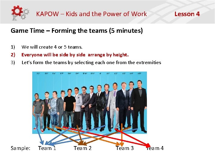 KAPOW – Kids and the Power of Work Game Time – Forming the teams