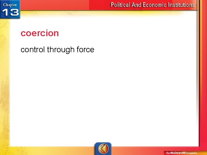 coercion control through force 