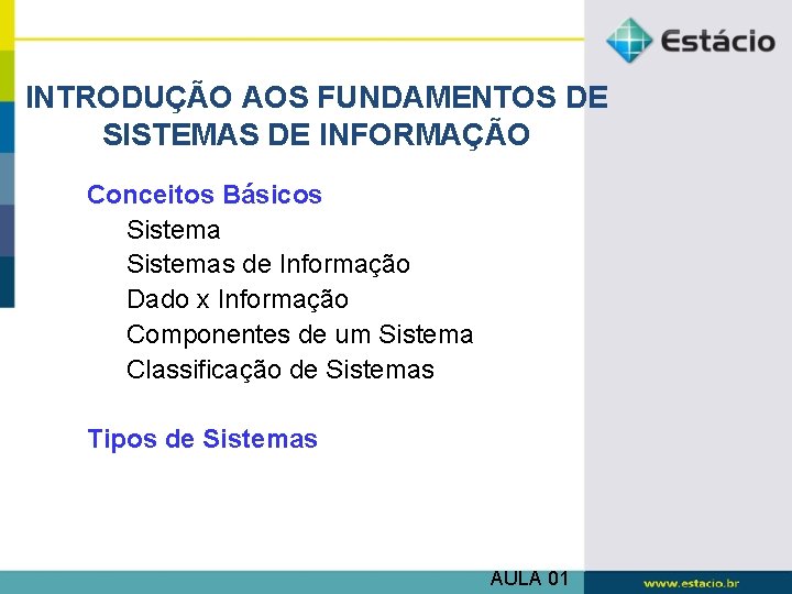 INTRODUÇÃO AOS FUNDAMENTOS DE SISTEMAS DE INFORMAÇÃO Conceitos Básicos Sistemas de Informação Dado x