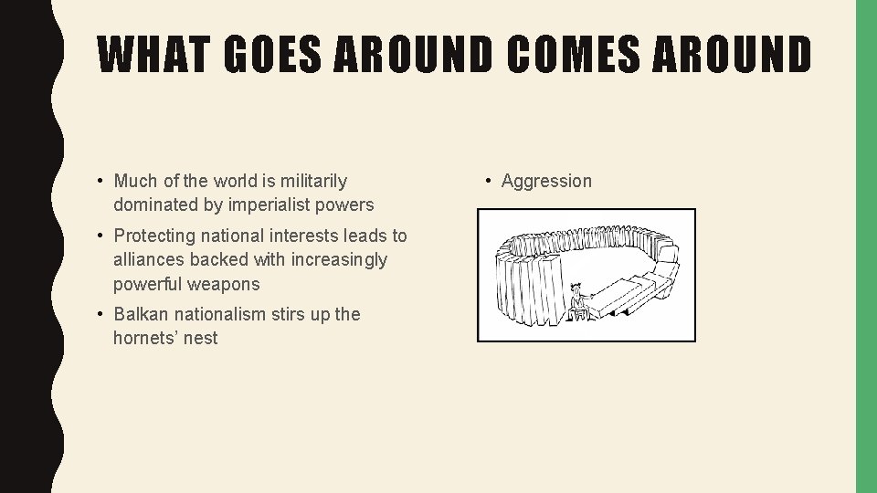 WHAT GOES AROUND COMES AROUND • Much of the world is militarily dominated by