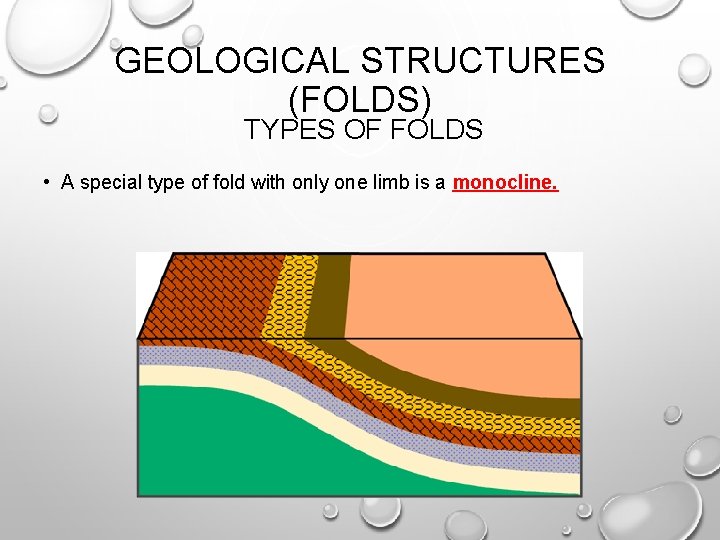 GEOLOGICAL STRUCTURES (FOLDS) TYPES OF FOLDS • A special type of fold with only GEOLOGICAL STRUCTURES (FOLDS) TYPES OF FOLDS • A special type of fold with only