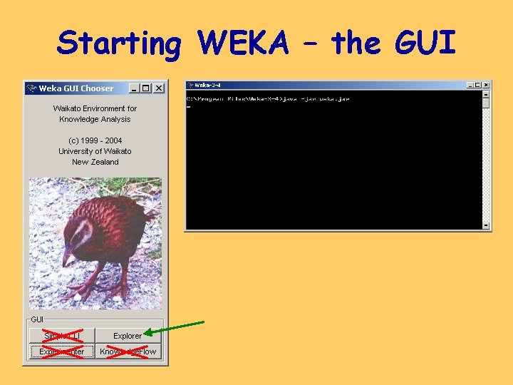 Starting WEKA – the GUI 