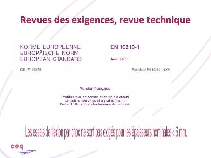 Revues des exigences, revue technique 