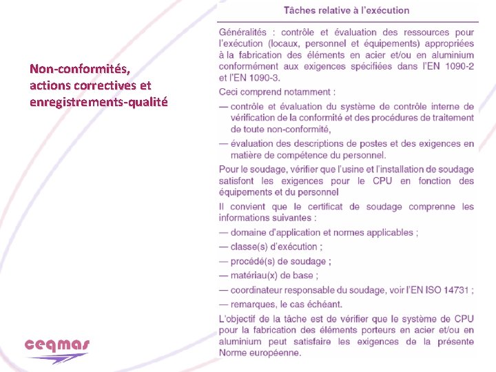 Non-conformités, actions correctives et enregistrements-qualité 