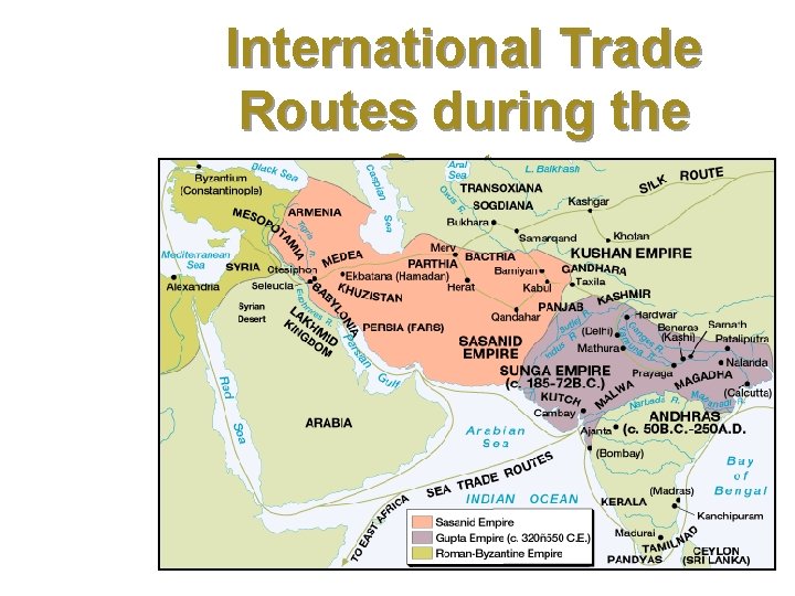 International Trade Routes during the Guptas 