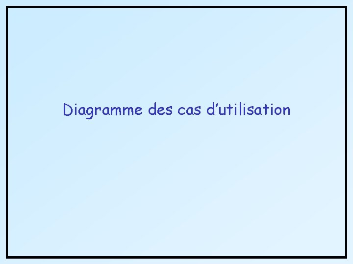 Diagramme des cas d’utilisation 