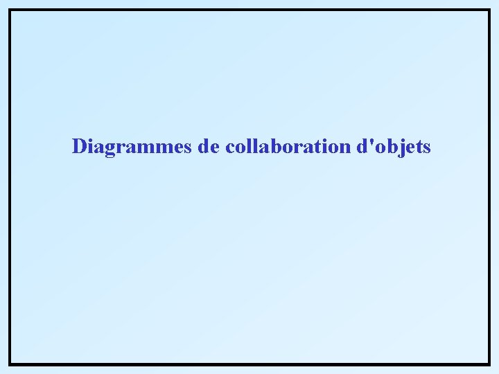 Diagrammes de collaboration d'objets 