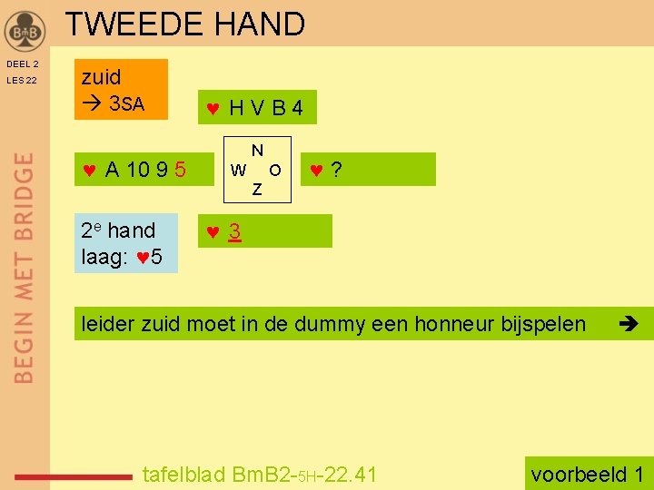 TWEEDE HAND DEEL 2 LES 22 zuid 3 SA A 10 9 5 2