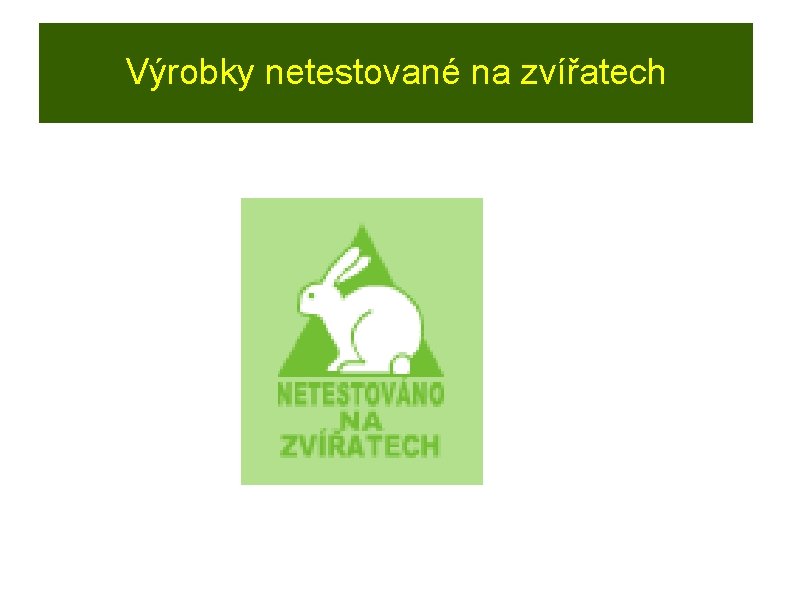 Výrobky netestované na zvířatech 