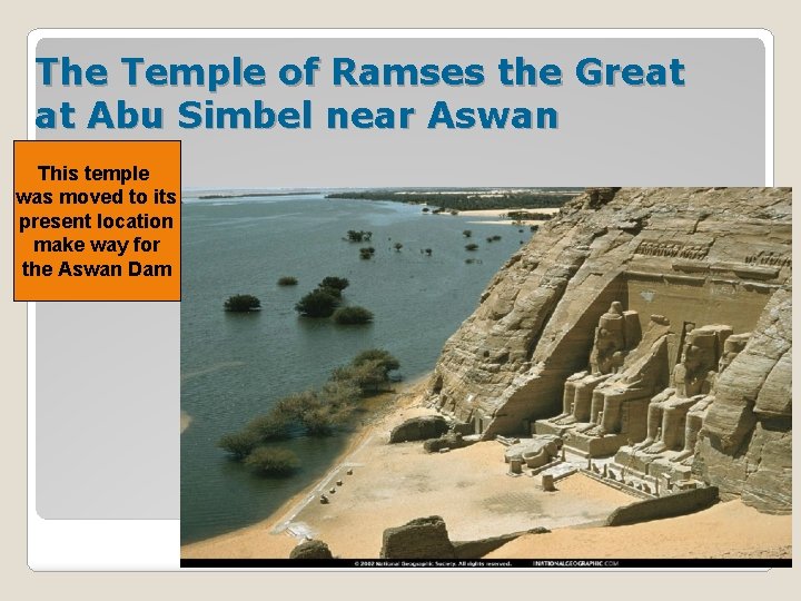 The Temple of Ramses the Great at Abu Simbel near Aswan This temple was