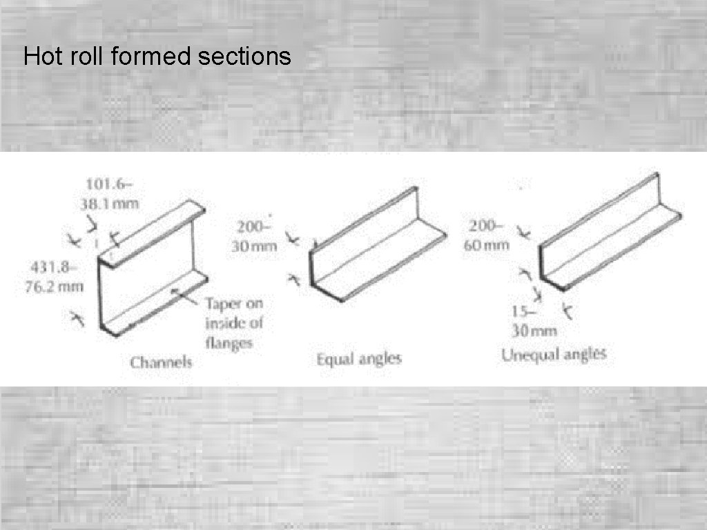 Hot roll formed sections Hot roll formed sections