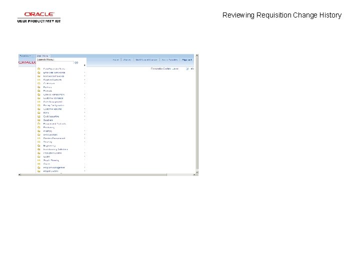 Reviewing Requisition Change History 