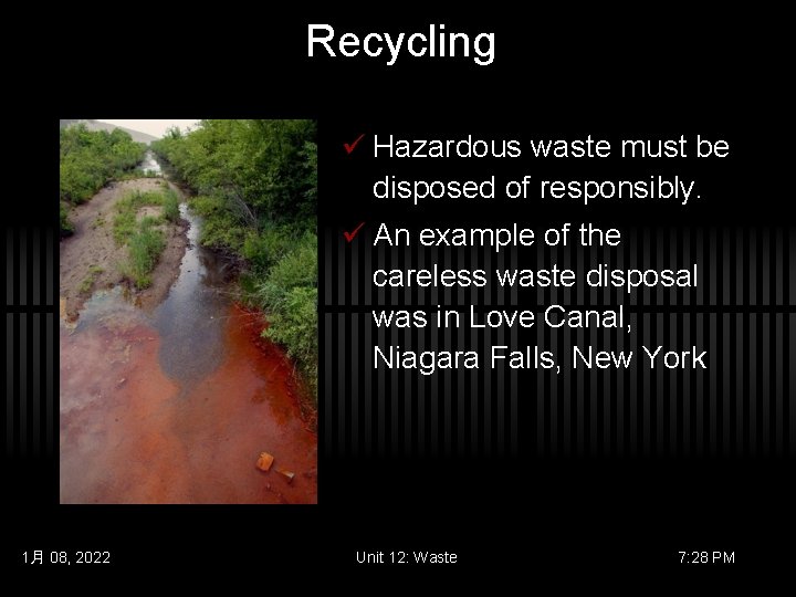 12 3 Hazardous Waste Unit 12 Waste Nothing