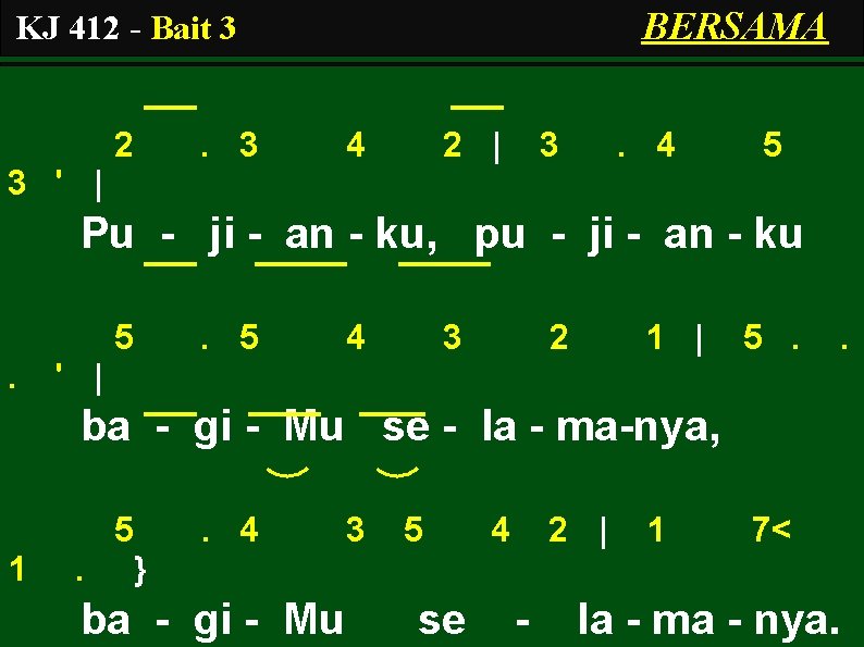 BERSAMA KJ 412 - Bait 3 2 . 3 4 2 | 3 .