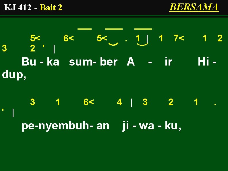 BERSAMA KJ 412 - Bait 2 3 5< 6< 2 ' | 5< .