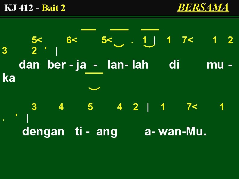 BERSAMA KJ 412 - Bait 2 5< 6< 2 ' | 3 5< .