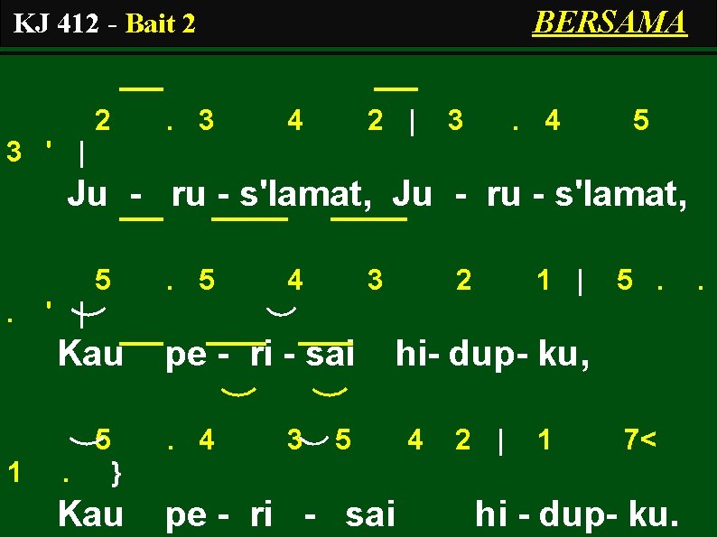 BERSAMA KJ 412 - Bait 2 2 . 3 4 2 | 3 .