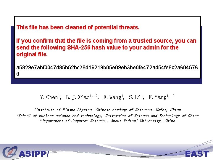 This file has been cleaned of potential threats. The implementation of a data acquisition
