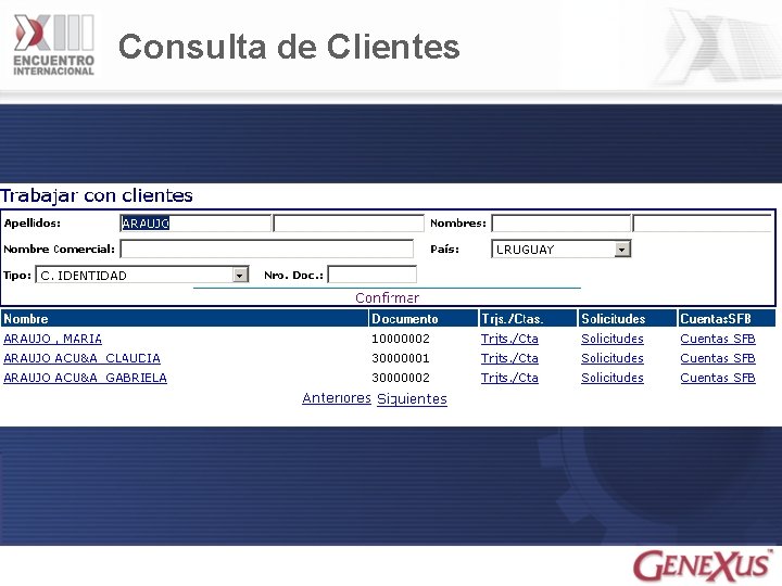 Consulta de Clientes 