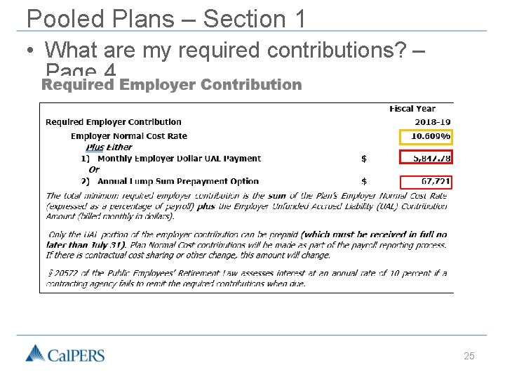 Pooled Plans – Section 1 • What are my required contributions? – Page 4