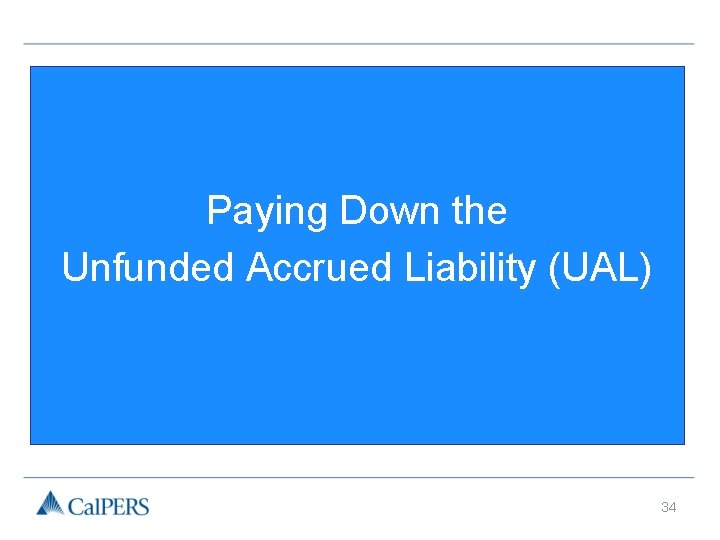 Paying Down the Unfunded Accrued Liability (UAL) 34 