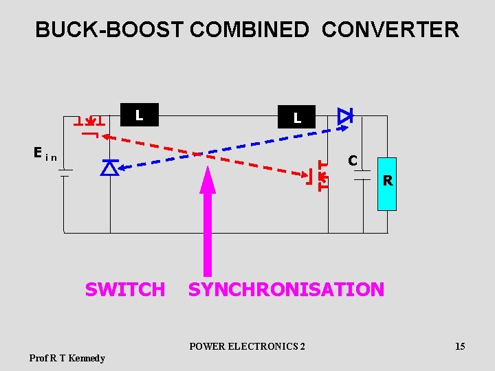 BUCK-BOOST COMBINED CONVERTER L L E in C R SWITCH SYNCHRONISATION POWER ELECTRONICS 2