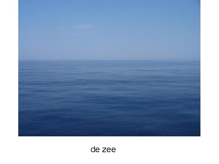 de zee 