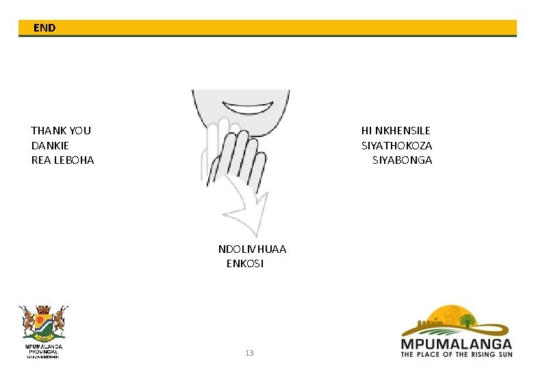 END THANK YOU DANKIE REA LEBOHA HI NKHENSILE SIYATHOKOZA SIYABONGA NDOLIVHUAA ENKOSI 13 