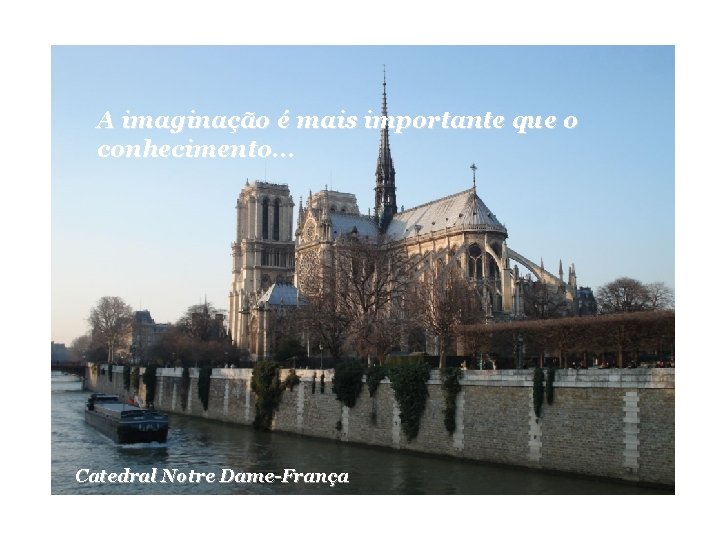 A imaginação é mais importante que o conhecimento. . . Catedral Notre Dame-França 