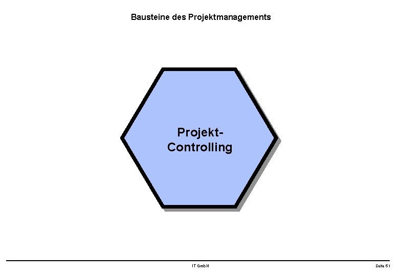 Bausteine des Projektmanagements Projekt. Controlling IT Gmb. H Seite 51 