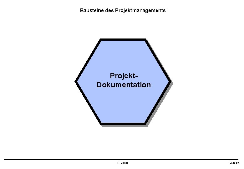 Bausteine des Projektmanagements Projekt. Dokumentation IT Gmb. H Seite 63 