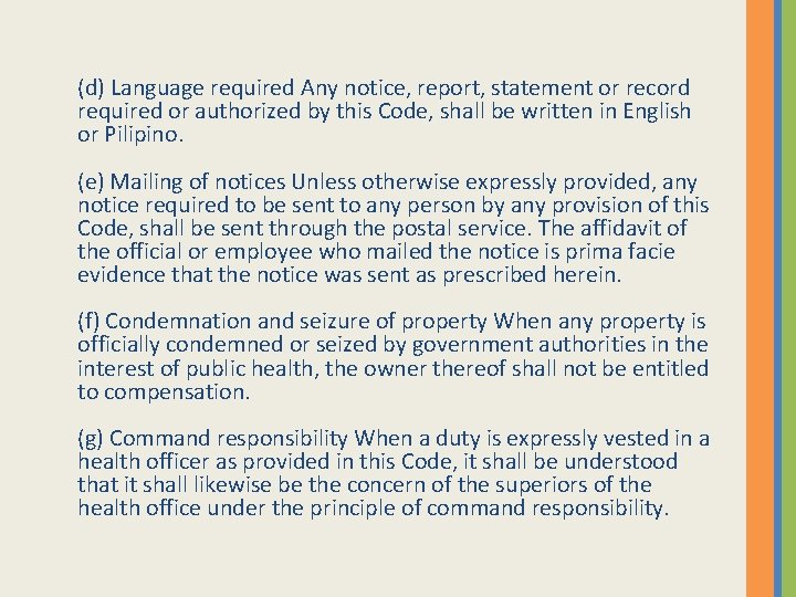 (d) Language required Any notice, report, statement or record required or authorized by this