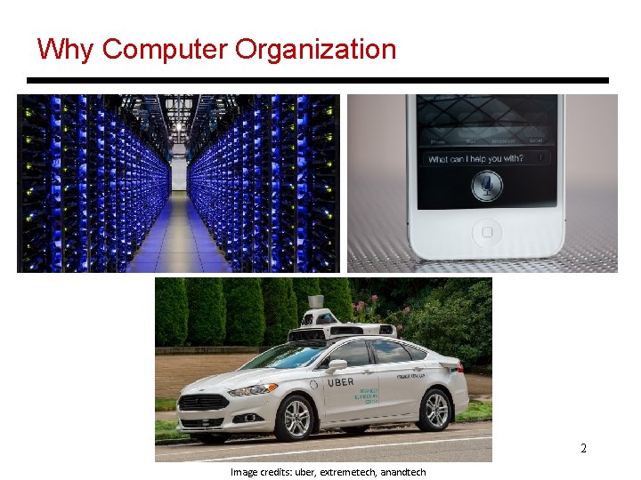 Why Computer Organization 2 Image credits: uber, extremetech, anandtech 