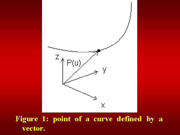 Figure 1: point of a curve defined by a vector. 