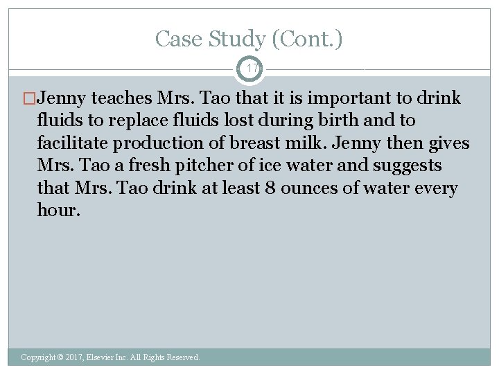 Case Study (Cont. ) 17 �Jenny teaches Mrs. Tao that it is important to