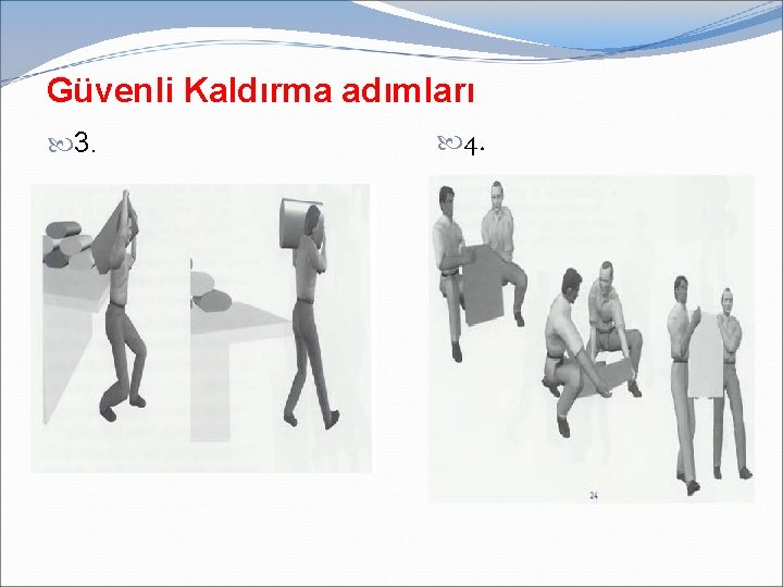 Güvenli Kaldırma adımları 3. 4. 