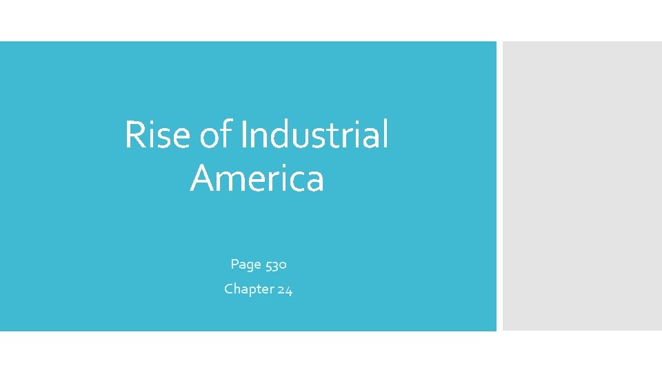 Rise of Industrial America Page 530 Chapter 24 