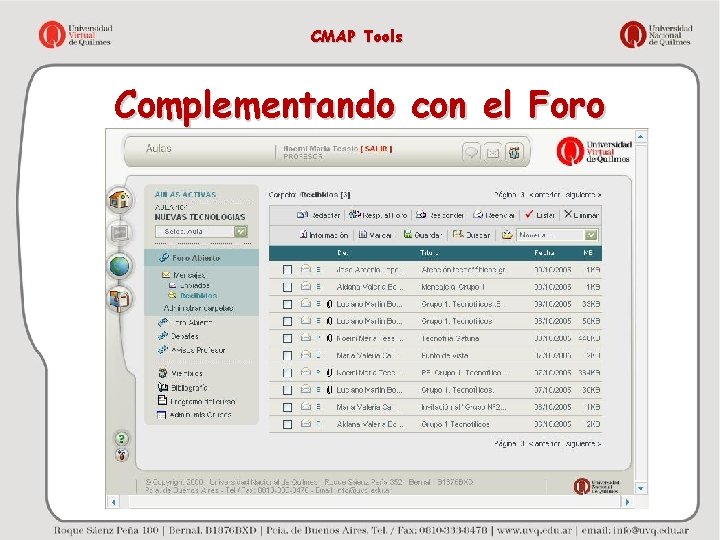 CMAP Tools Complementando con el Foro 